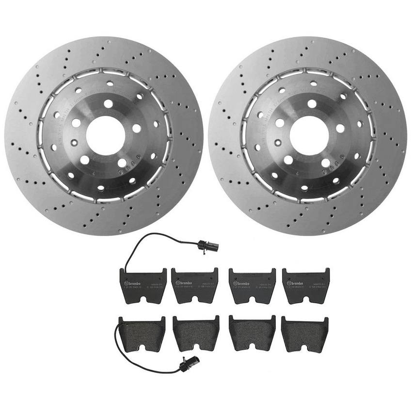 Audi Brake Pad and Rotor Kit – Front (365mm) (Low-Met) 420615301D