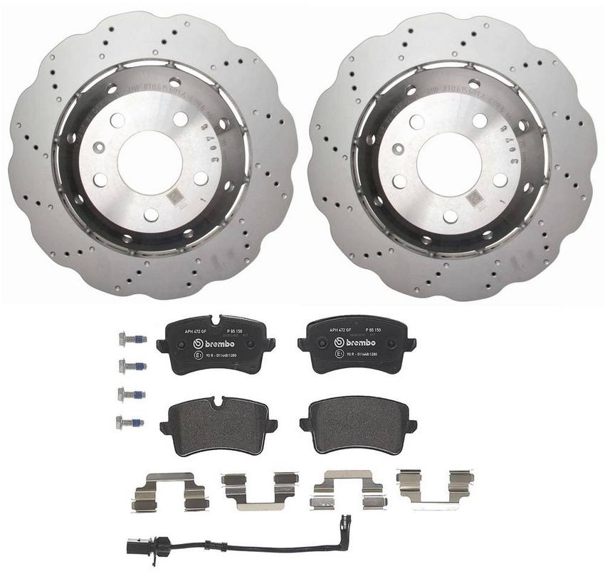 Audi Brake Pad and Rotor Kit – Rear (330mm) (Wavy) 8T0615601A