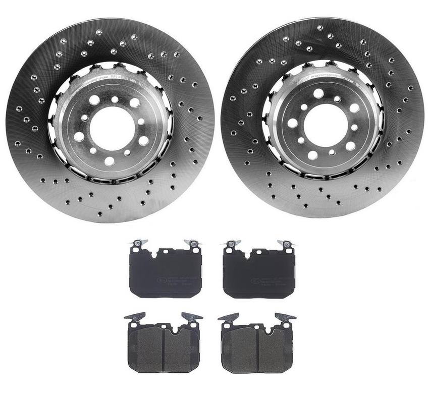 BMW Brake Pad and Rotor Kit – Front (380mm) (Low-Met) 34112284809