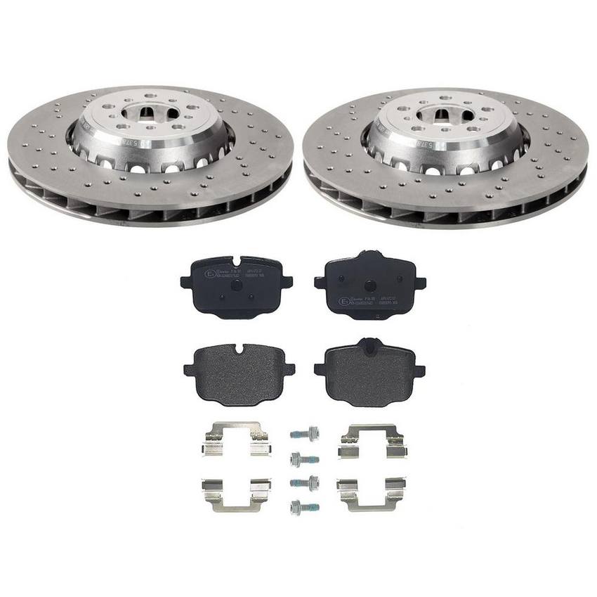 BMW Brake Pad and Rotor Kit – Rear (370mm) (Low-Met) 34118054827