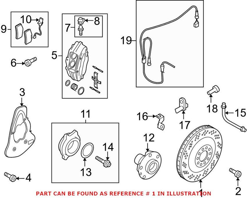 Audi Disc Brake Rotor – Rear (356mm) (Cross-Drilled)