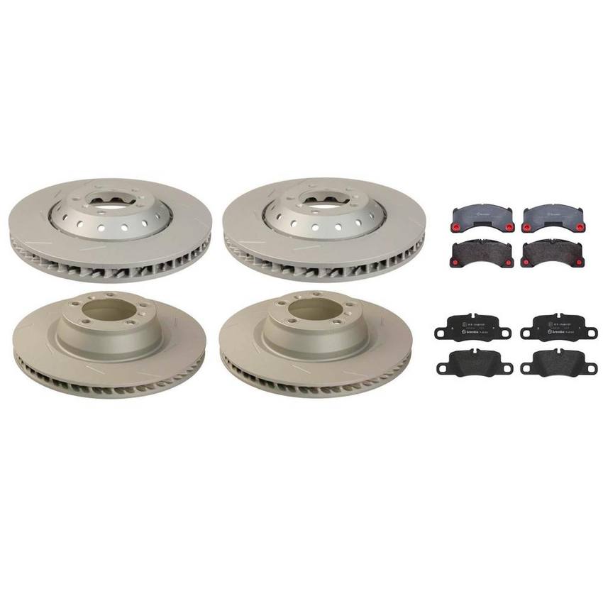 Porsche Brake Pad and Rotor Kit – Front and Rear (390mm/350mm) (Low-Met) 298615301C