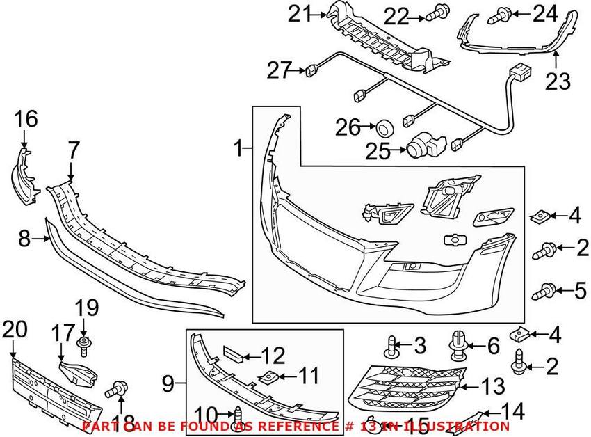 Audi Grille – Front Passenger Side 420807680AT94