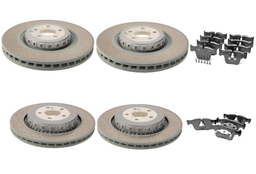 Mercedes Brake Pad and Rotor Kit – Front and Rear (390mm/365mm) 221421131264