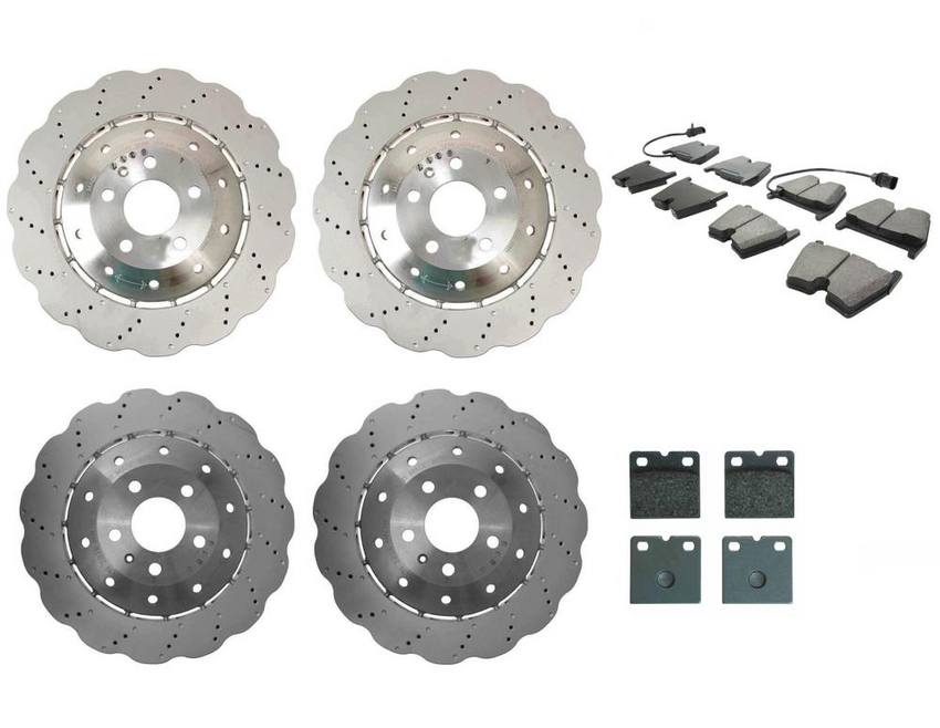 Audi Brake Pad and Rotor Kit – Front and Rear (365mm/356mm) 4S0615301B