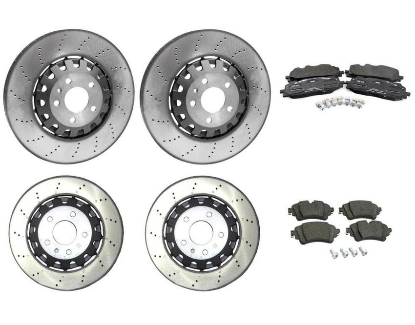 Audi Brake Pad and Rotor Kit – Front and Rear (375mm/330mm) 4M0615301AM