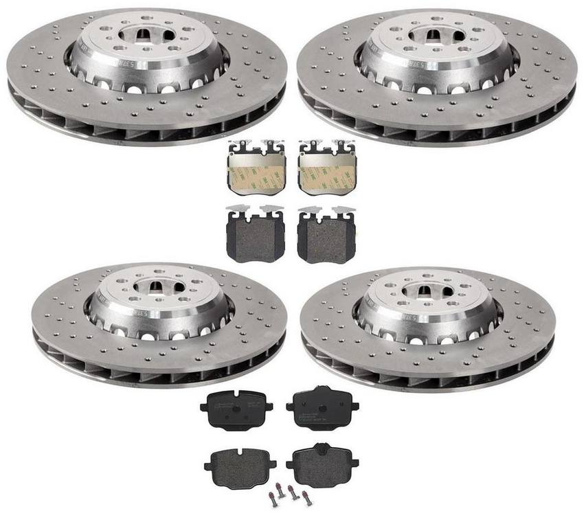 BMW Brake Pad and Rotor Kit – Front and Rear (395mm/370mm) 34118054825