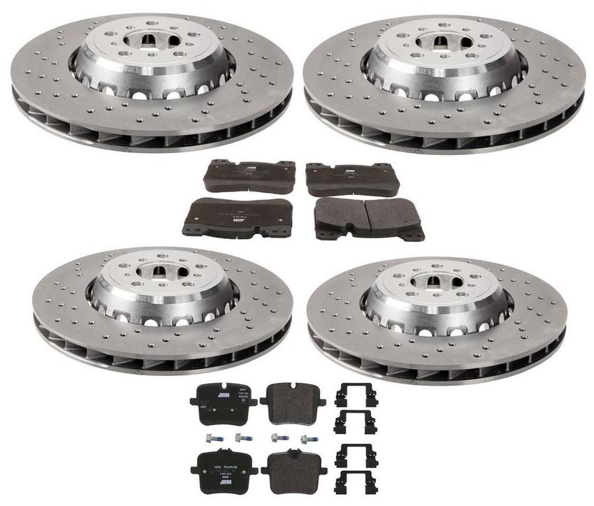 BMW Brake Pad and Rotor Kit – Front and Rear (395mm/380mm) 34118054825