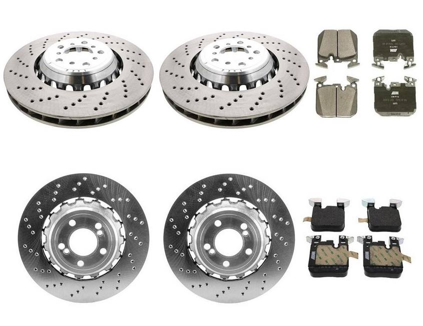 BMW Brake Pad and Rotor Kit – Front and Rear (400/370mm) 34118072017