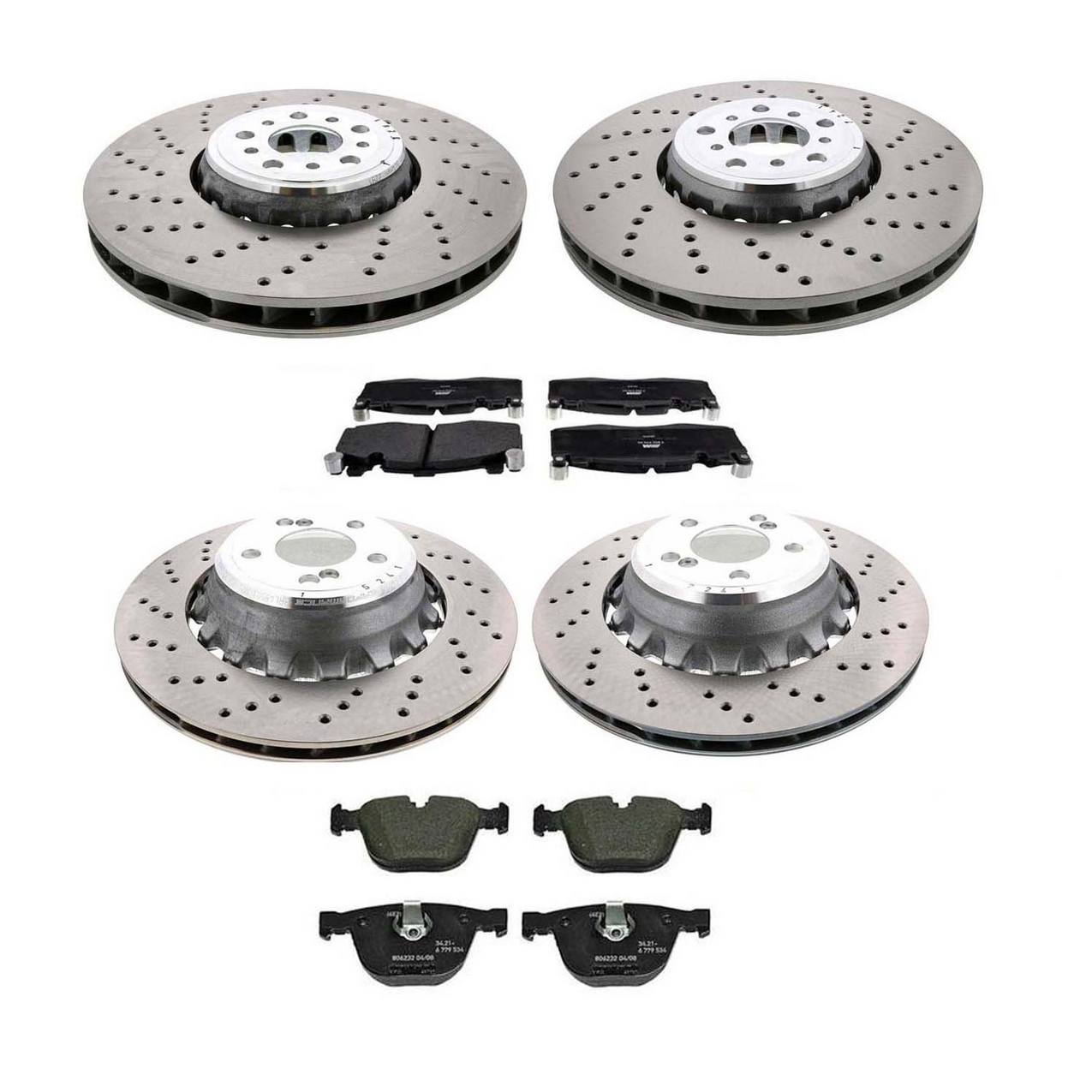 BMW Brake Pad and Rotor Kit – Front and Rear (395/385mm) 34112284901