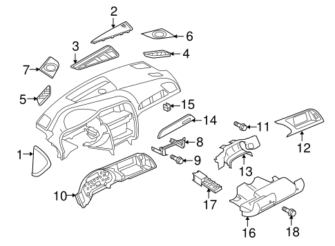 Lower Dashboard Trim Panel - kamut (beige) - Left