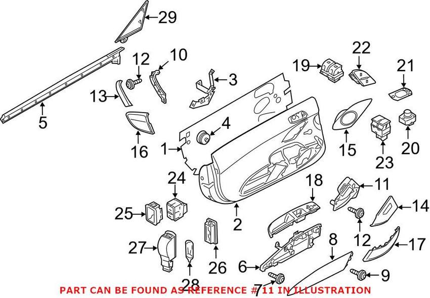 Audi Interior Door Pull Handle – Front Driver Side 423868195B4PK