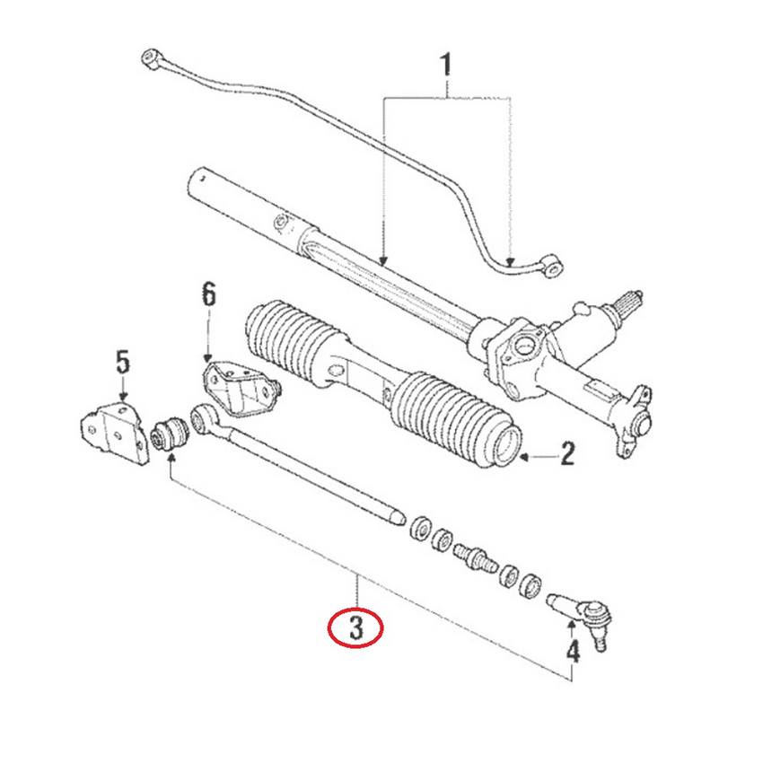 Audi Steering Tie Rod Arm Bushing Set 443419801E