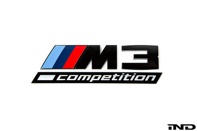 IND F80 M3 Competition Trunk Emblem - Gloss Black