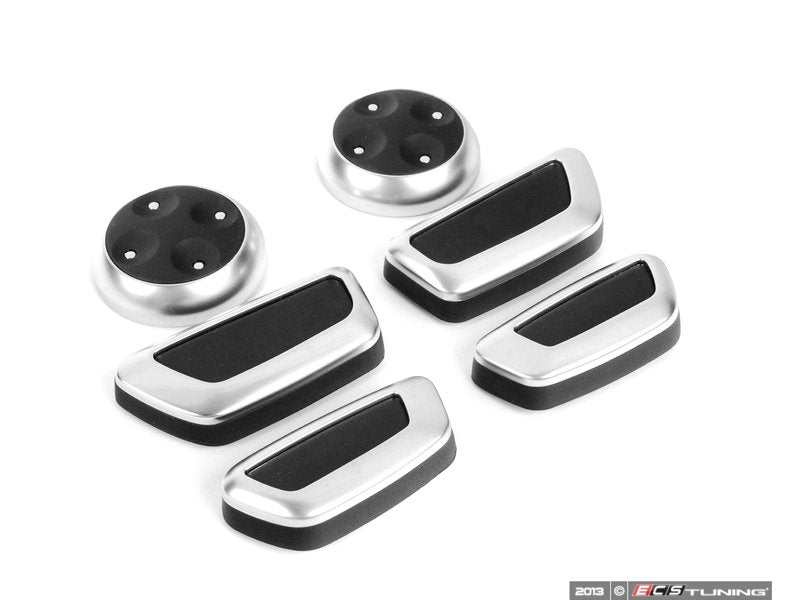 Brushed Aluminum Power Seat Button Cover Set