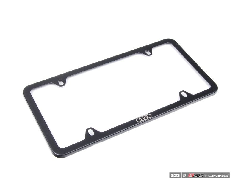 Audi Rings license plate frame - black