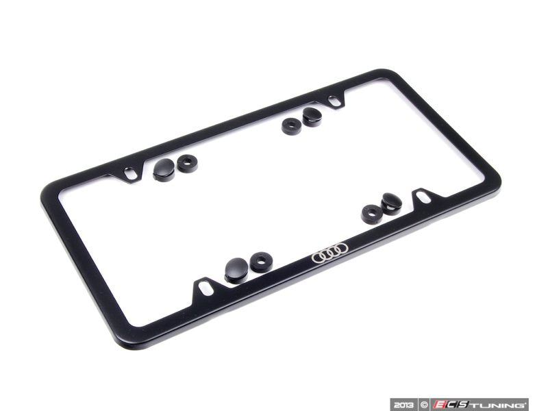 Audi Rings license plate frame - black