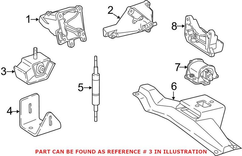 Mercedes Engine Mount 4602407118