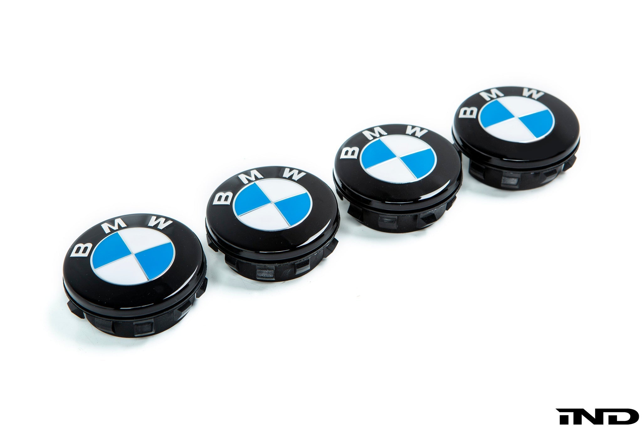 IND Gloss Black Floating Wheel Center Cap Set - 56mm