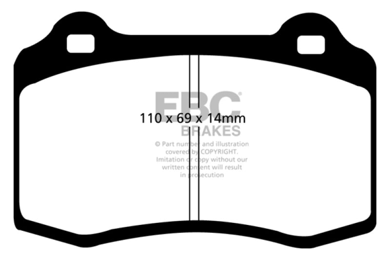 EBC 96-00 Lotus Esprit Turbo 2.0 Turbo GT3 Yellowstuff Rear Brake Pads