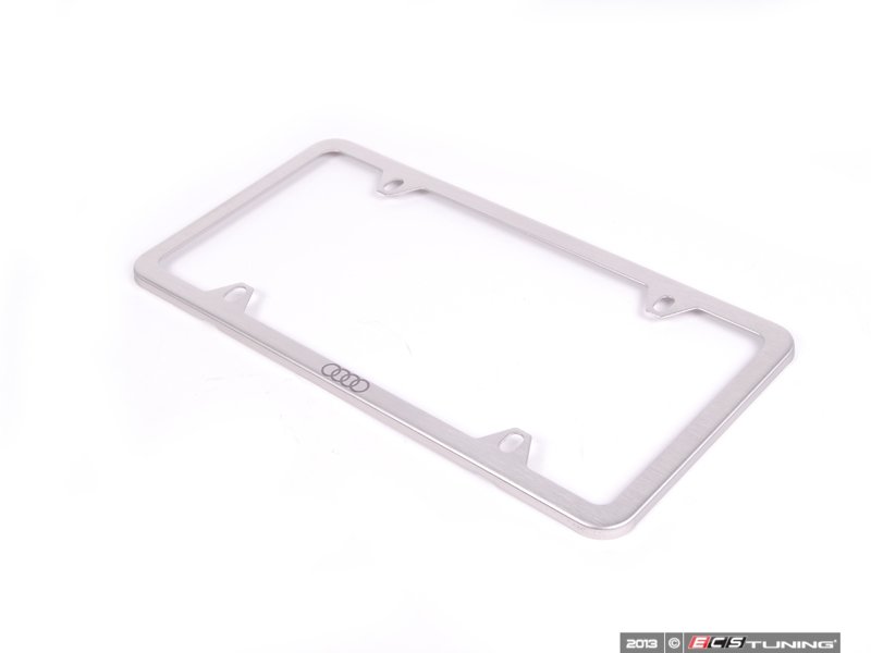 Audi rings License Plate Frame - Silver