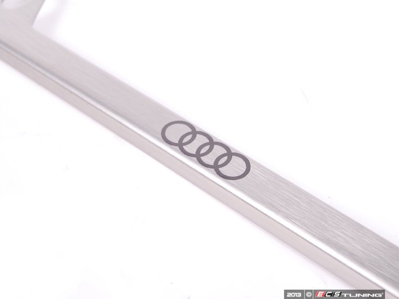 Audi rings License Plate Frame - Silver