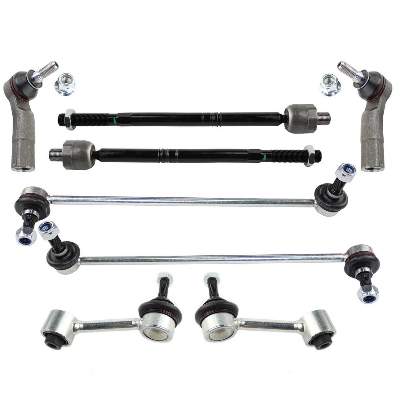 Audi Volkswagen Steering Tie Rod End Kit (Front and Rear Sway Bar Links) (Inner and Outer Tie Rod Ends)