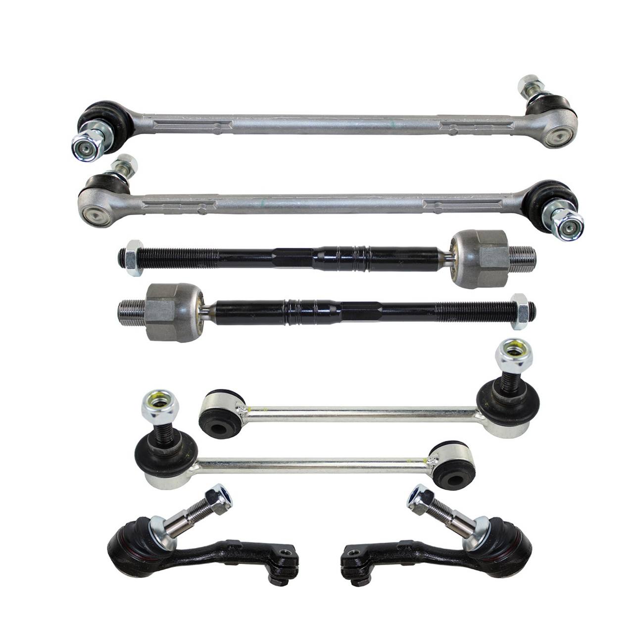 BMW Steering Tie Rod End Kit (Front and Rear Sway Bar Links) (Inner and Outer Tie Rod Ends) (ZF Steering)