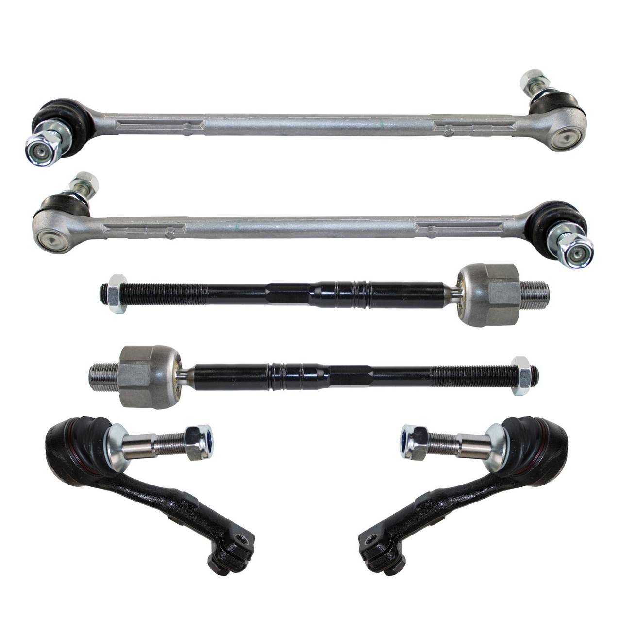 BMW Steering Tie Rod End Kit (Front Sway Bar Links) (Inner Outer Tie Rod Ends) (ZF Steering)