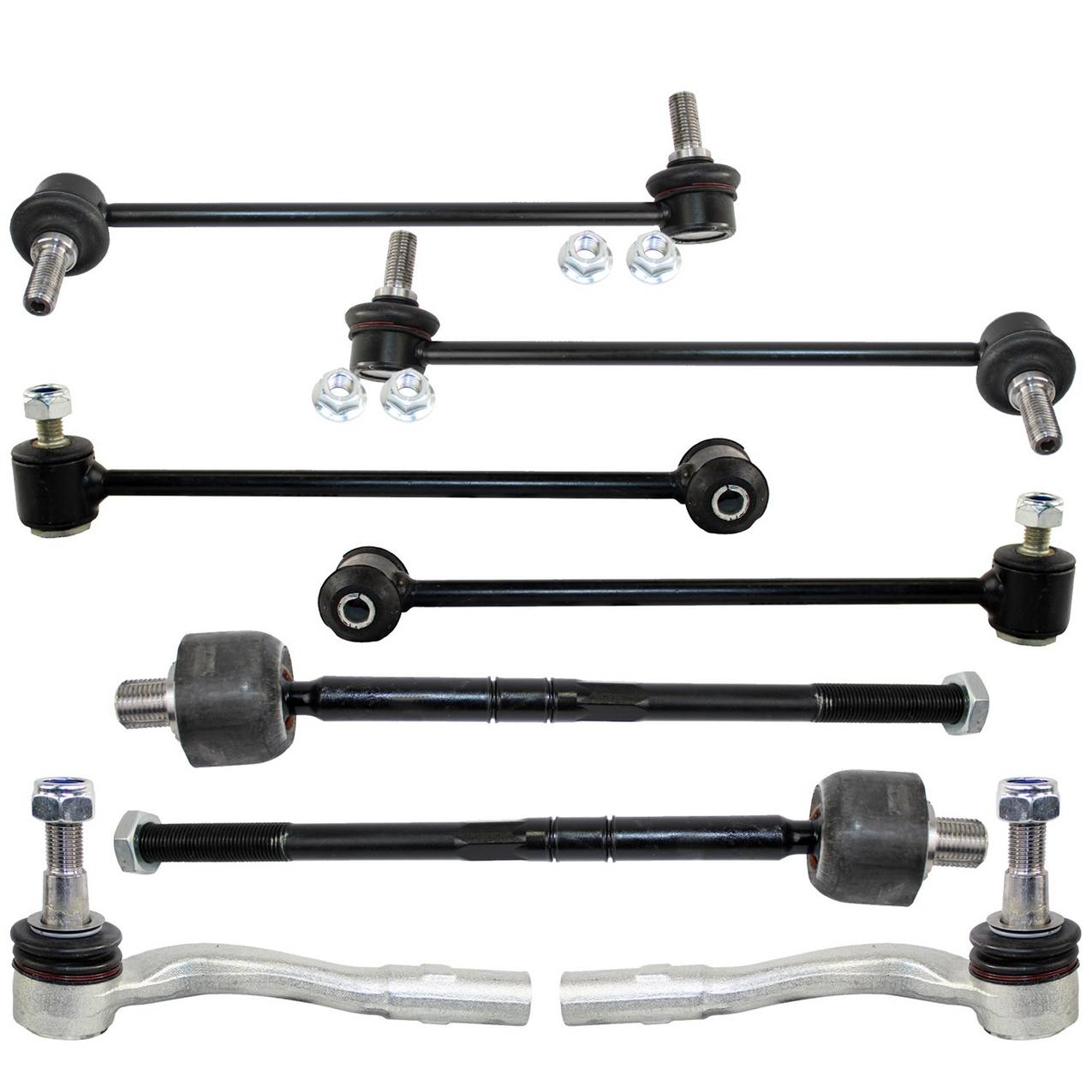 Mercedes-Benz Steering Tie Rod End Kit (Front and Rear Sway Bar Links) (Inner and Outer Tie Rod Ends)