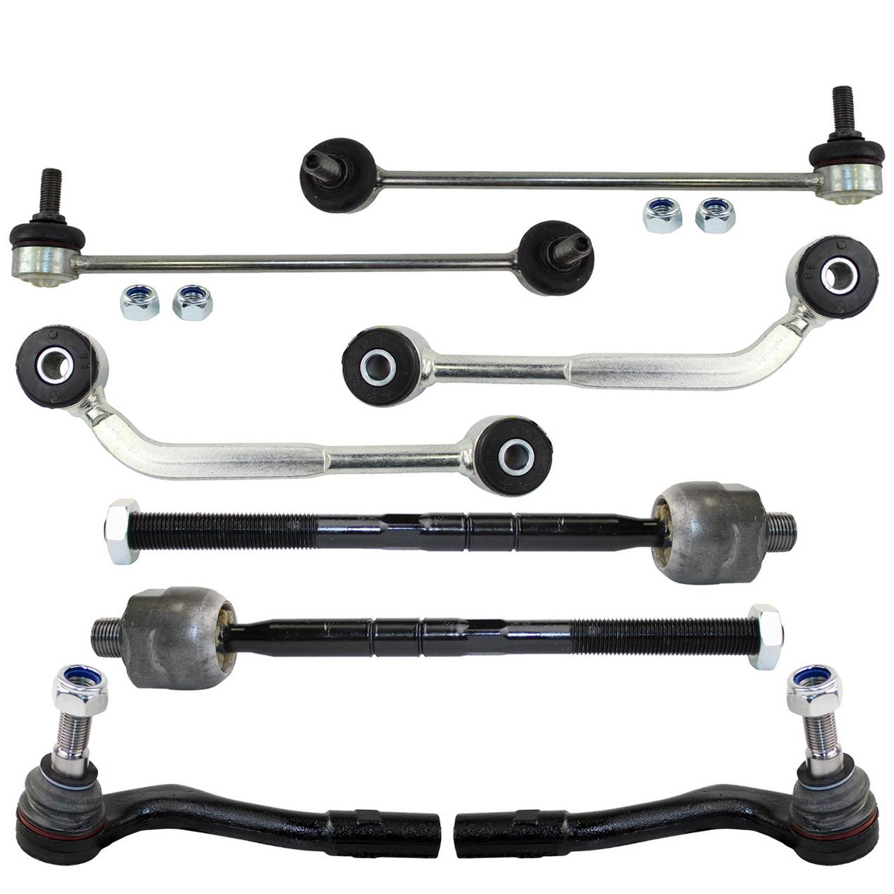 Mercedes-Benz Steering Tie Rod End Kit (Front and Rear Sway Bar Links) (Inner and Outer Tie Rod Ends) (With Sport Suspension)