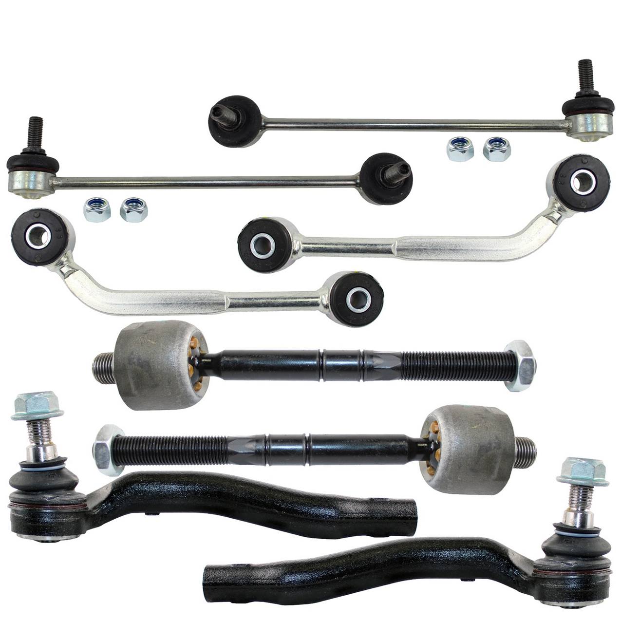 Mercedes-Benz Steering Tie Rod End Kit (Front and Rear Sway Bar Links) (Inner and Outer Tie Rod Ends) (with Sport Suspension)