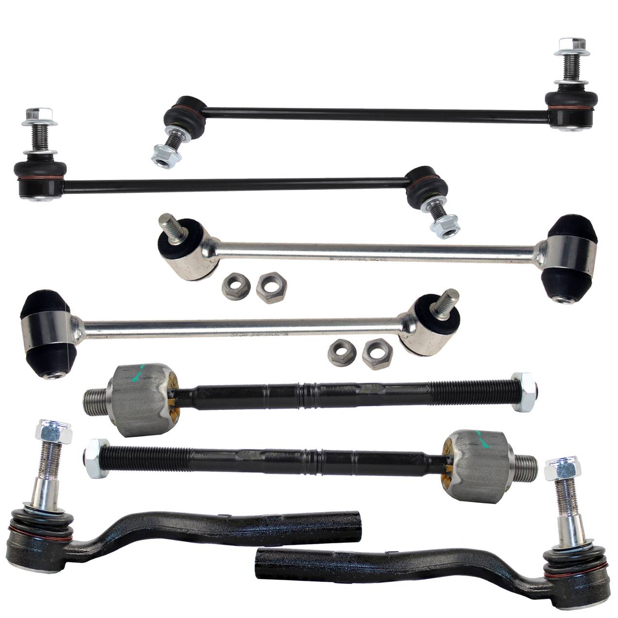 Mercedes-Benz Steering Tie Rod End Kit (Front and Rear Sway Bar Links) (Inner and Outer Tie Rod Ends)