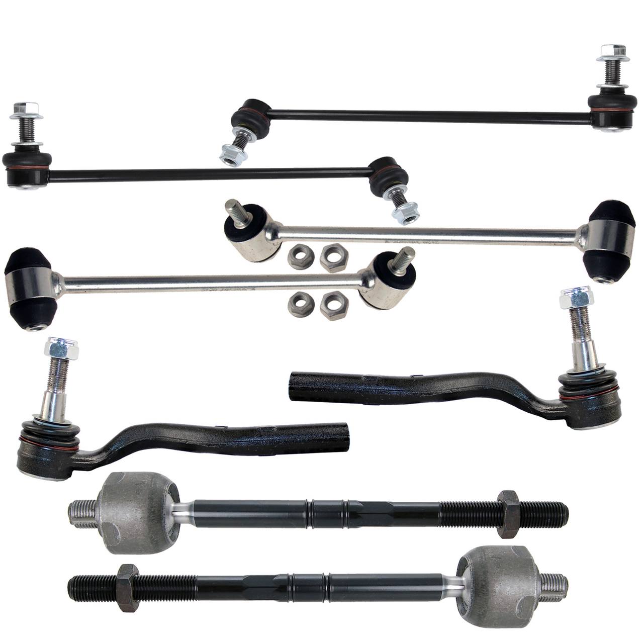 Mercedes-Benz Steering Tie Rod End Kit (Front and Rear Sway Bar Links) (Inner and Outer Tie Rod Ends) (With Speed Sensitive Steering)