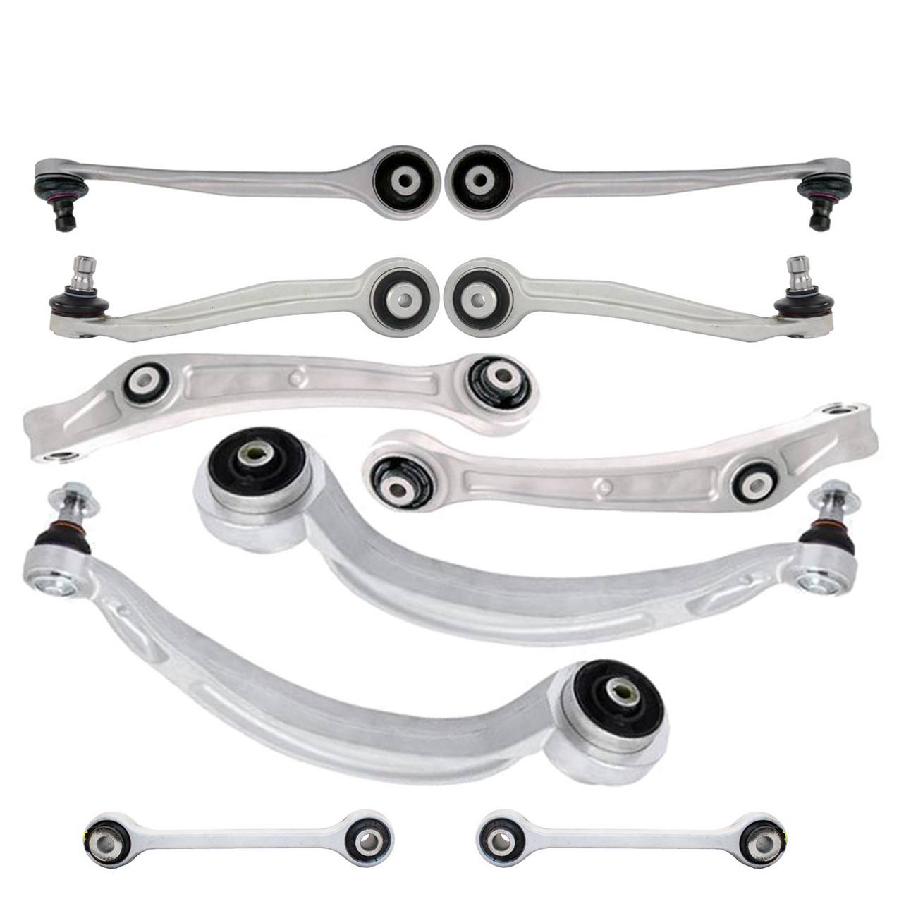 Audi Suspension Control Arm Kit – Front (Upper and Lower) (Forward and Rearward) (Forged Aluminium)