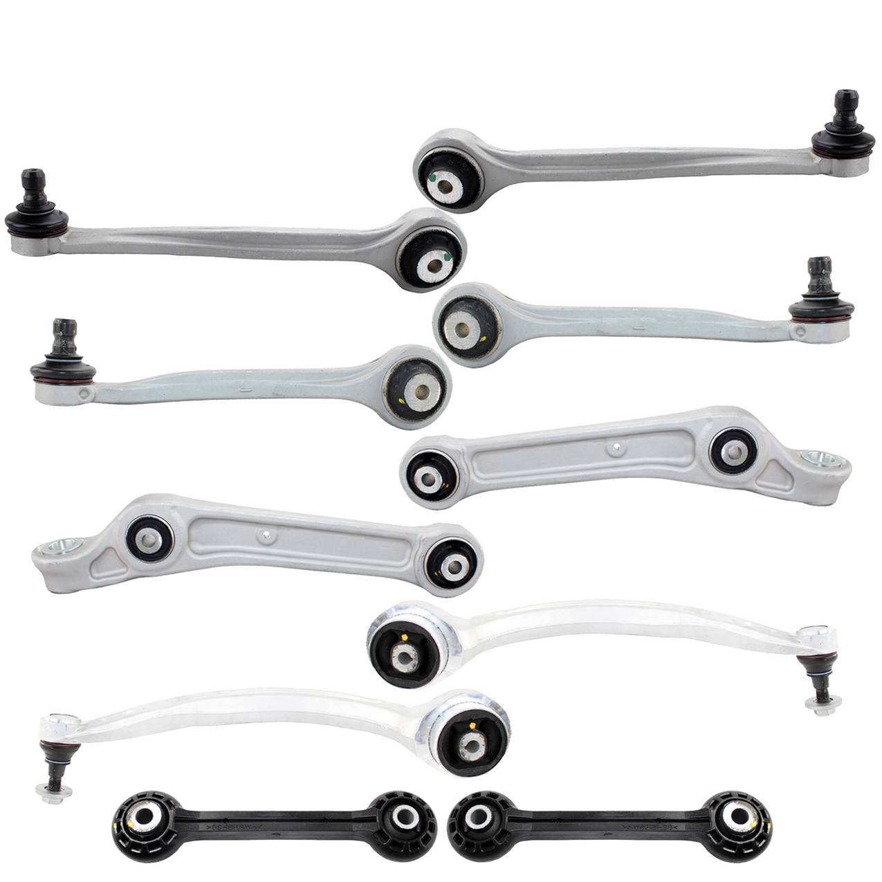 Audi Suspension Control Arm Kit – Front (Upper and Lower Forward and Rearward Control Arms) (Sway Bar Links)