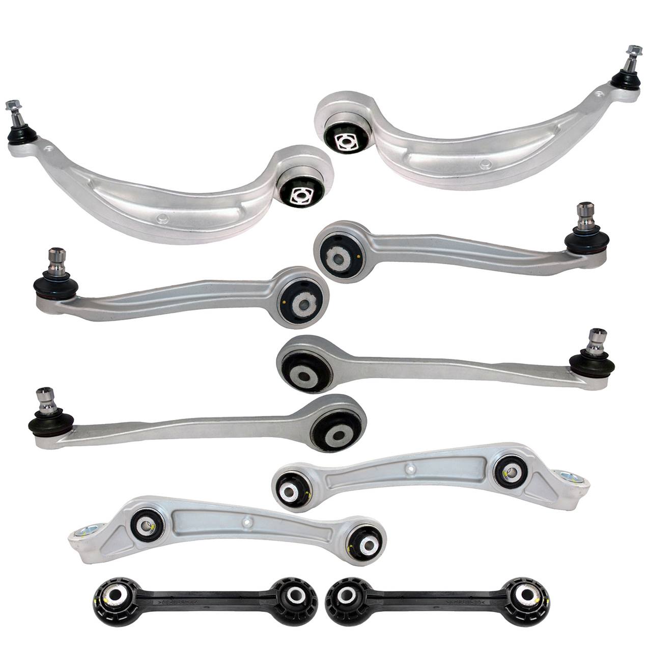 Audi Suspension Control Arm Kit – Front (Upper and Lower Forward and Rearward Control Arms) (Sway Bar Links)