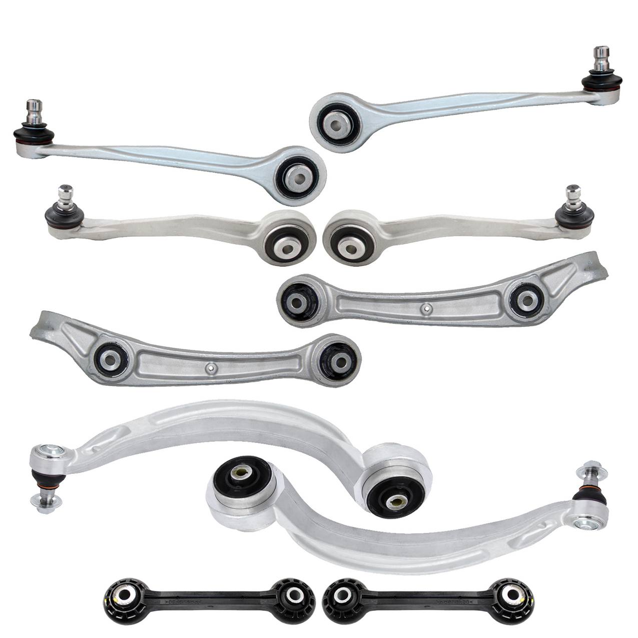 Audi Suspension Control Arm Kit – Front (Upper and Lower Forward and Rearward Control Arms) (Sway Bar Links)