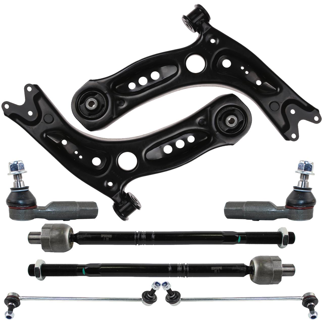 Volkswagen Suspension Control Arm Kit – Front (Lower Control Arms) (Inner and Outer Tie Rod Ends)