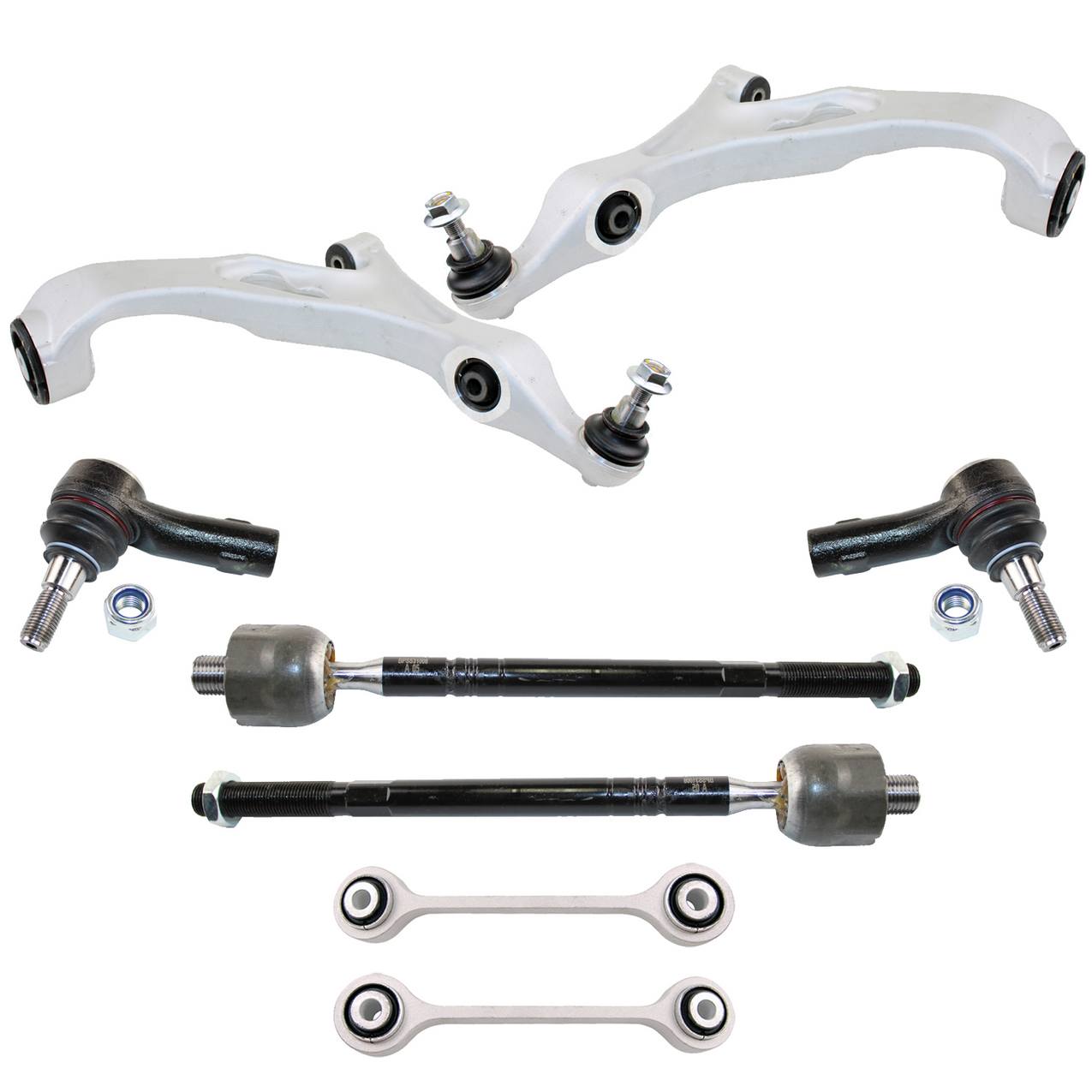 Audi Porsche Volkswagen Suspension Control Arm Kit – Front (Lower Control Arms) (Inner and Outer Tie Rod Ends)