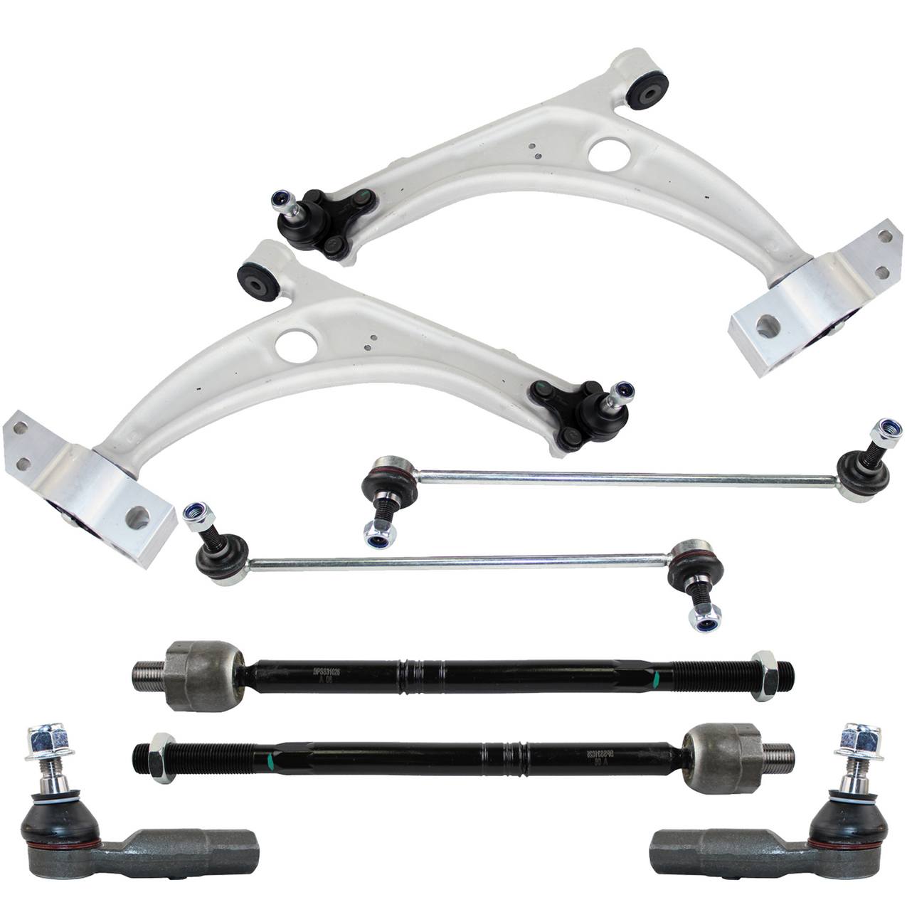 Volkswagen Suspension Control Arm Kit – Front (Lower Control Arms) (Inner and Outer Tie Rod Ends)