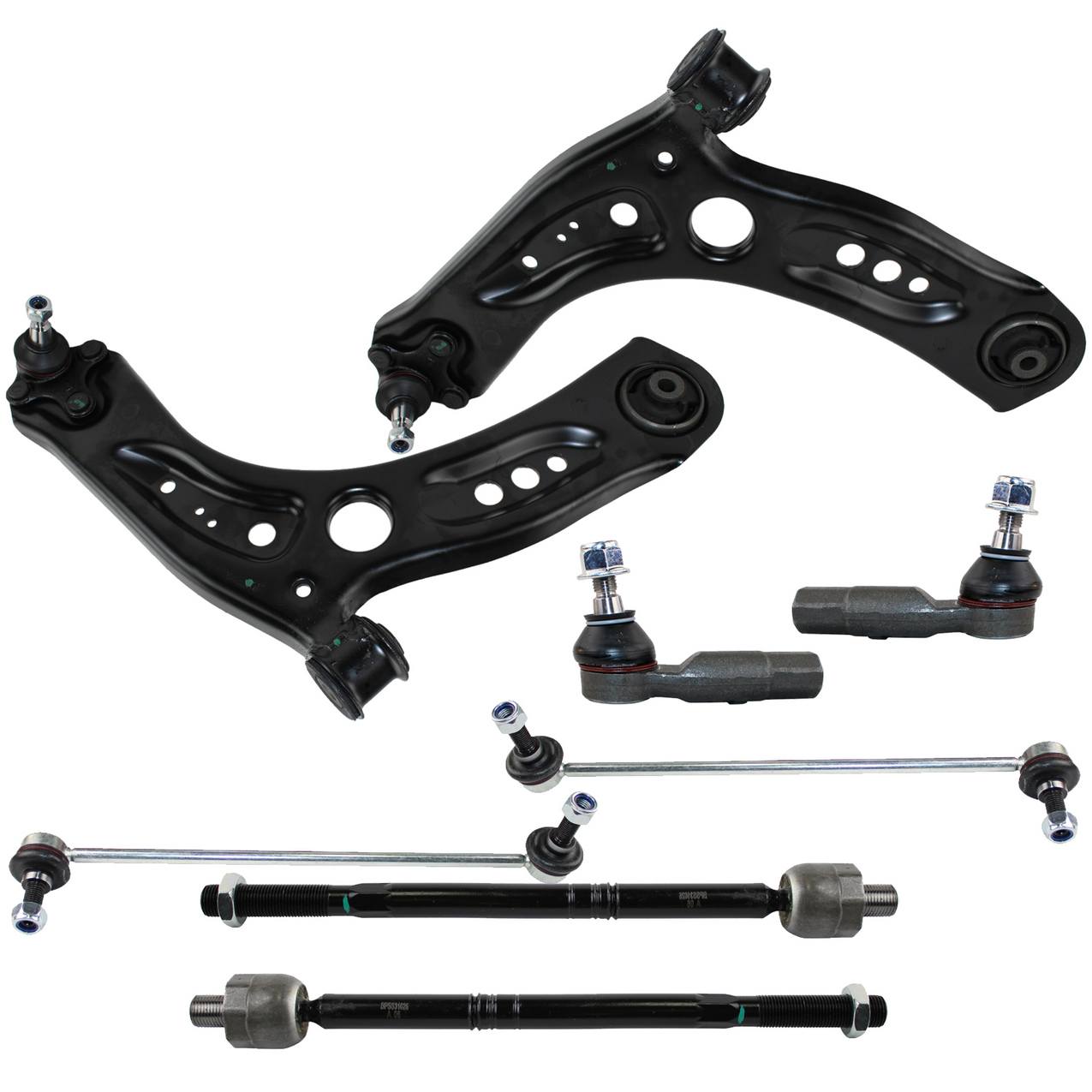 Volkswagen Suspension Control Arm Kit – Front (Lower Control Arms) (Inner and Outer Tie Rod Ends)