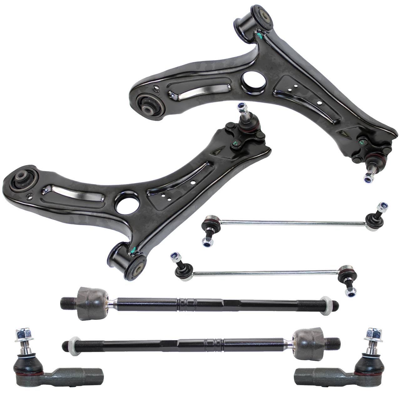 Volkswagen Suspension Control Arm Kit – Front (Lower Control Arms) (Inner and Outer Tie Rod Ends)