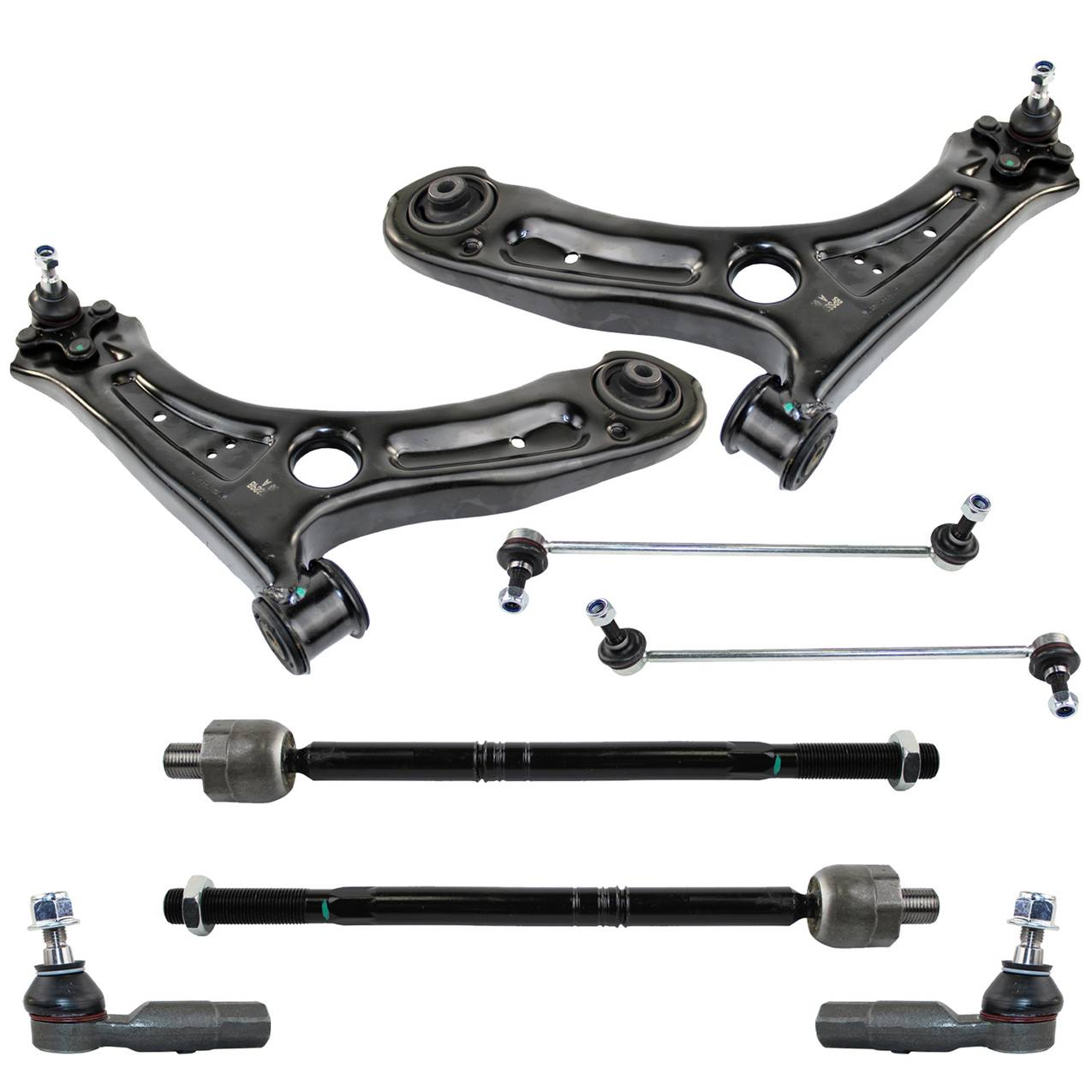 Volkswagen Suspension Control Arm Kit – Front (Lower Control Arms) (Inner and Outer Tie Rod Ends)