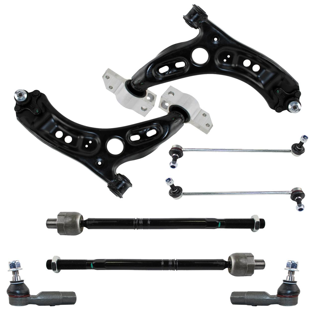 Volkswagen Suspension Control Arm Kit – Front (Lower Control Arms) (Inner and Outer Tie Rod Ends)