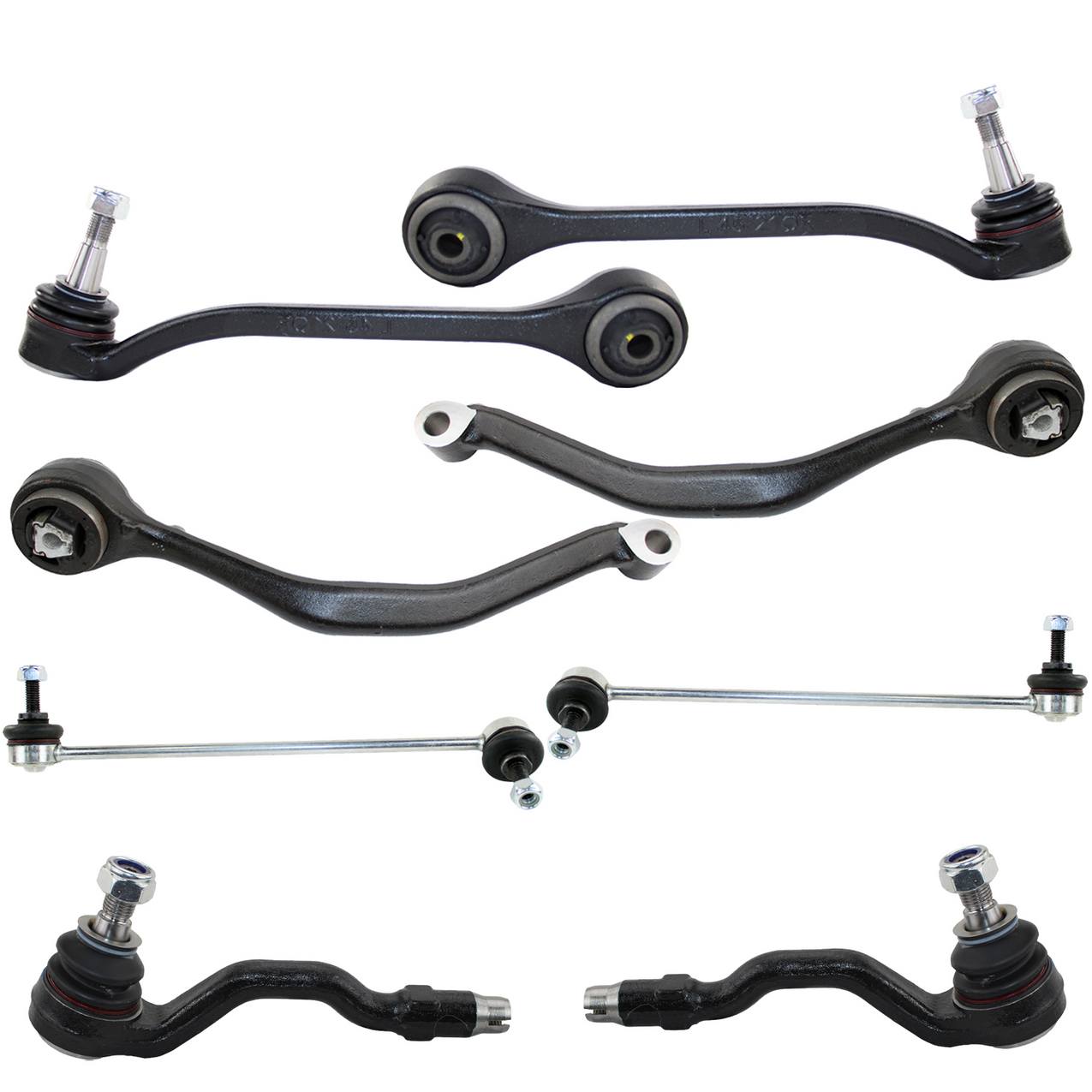 BMW Suspension Control Arm Kit – Front (Lower Forward and Rearward Control Arms) (Outer Steering Tie Rod Ends)