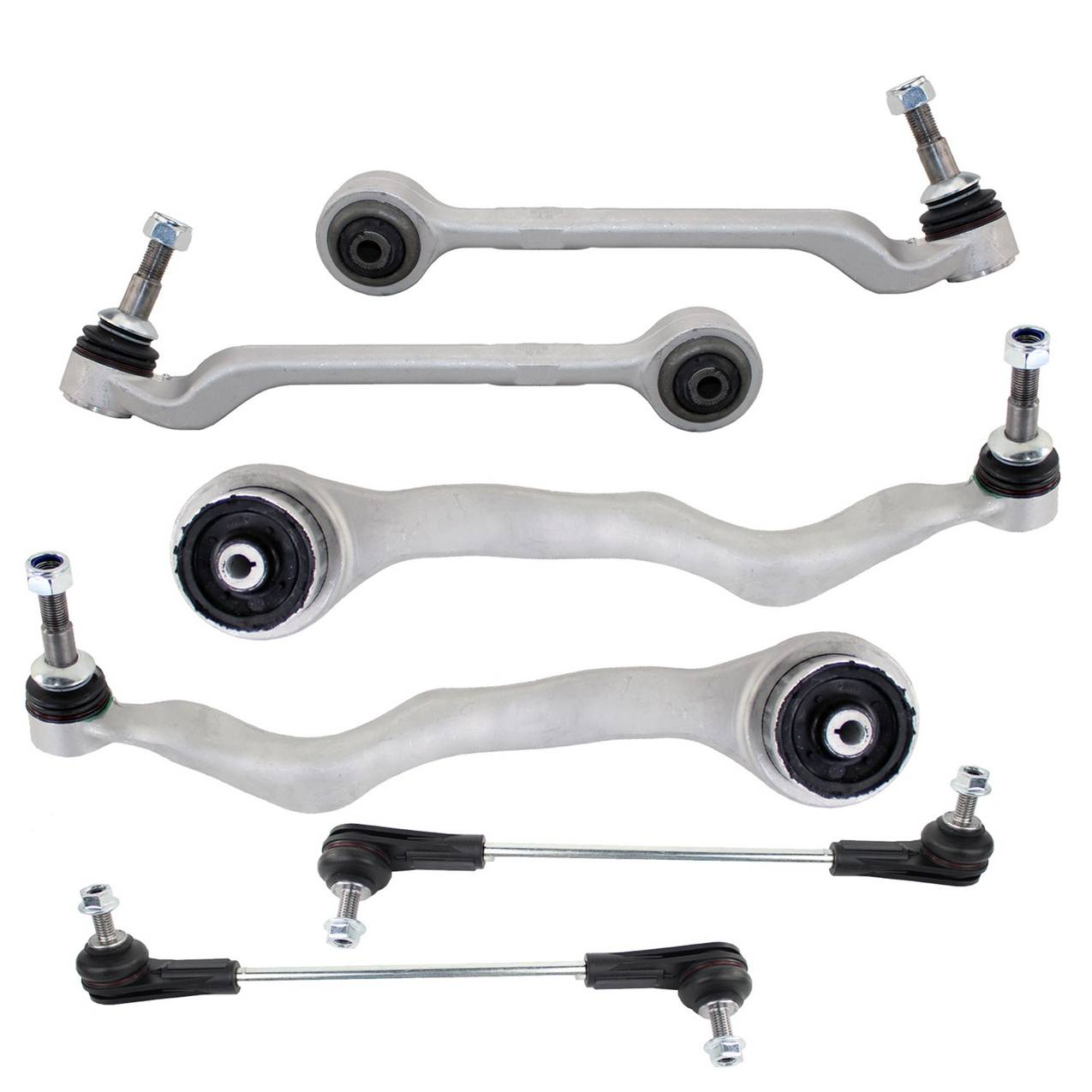 BMW Suspension Control Arm Kit – Front (Forward and Rearward Control Arms) (Stabilizer Bar Links) (With Adaptive Control Suspension)