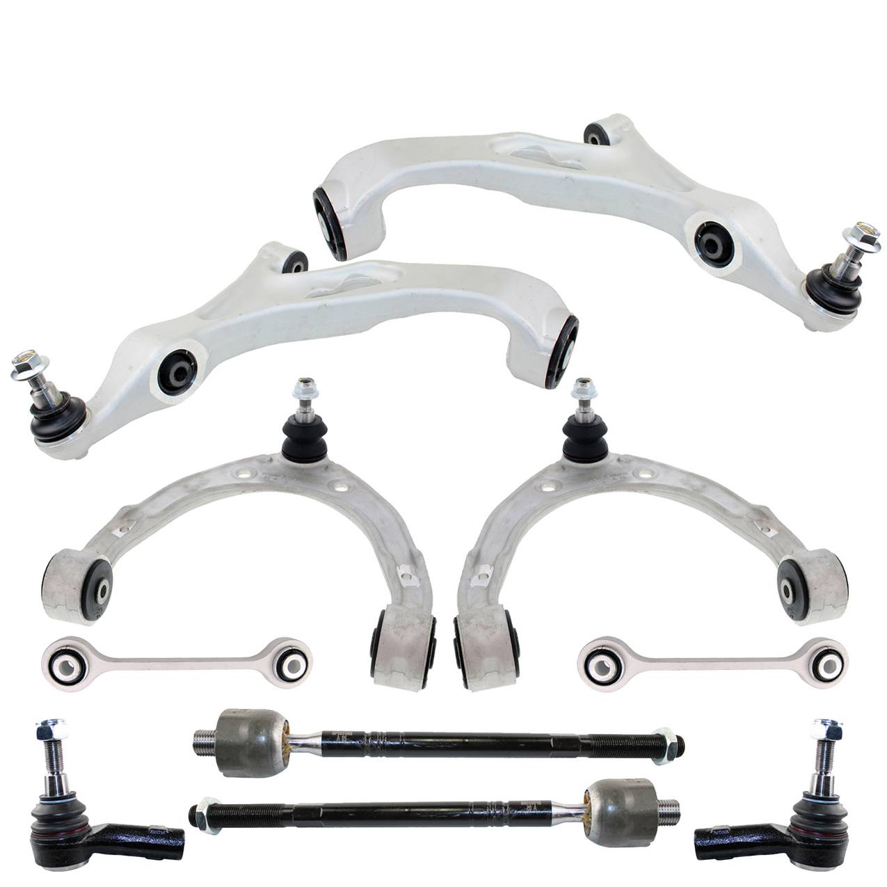 Audi Suspension Control Arm Kit – Front (Upper and Lower Control Arms) (Inner and Outer Tie Rod Ends)