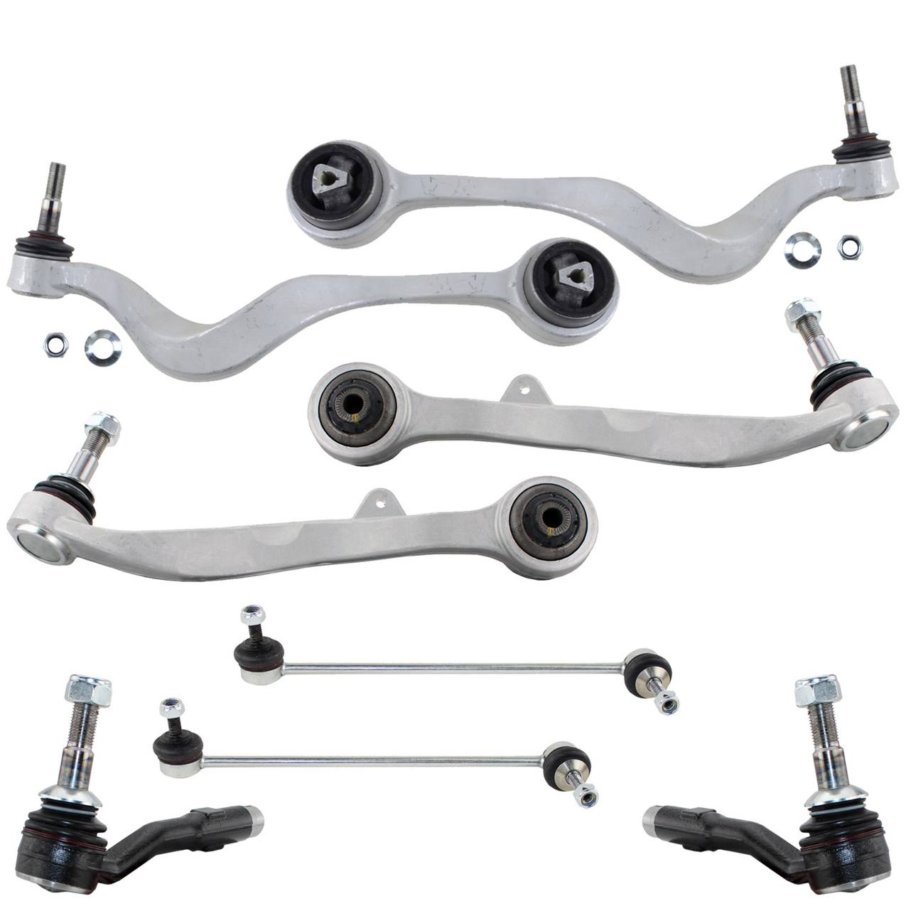 BMW Suspension Control Arm Kit – Front (Lower Forward Rearward Control Arms) (Outer Steering Tie Rod Ends)