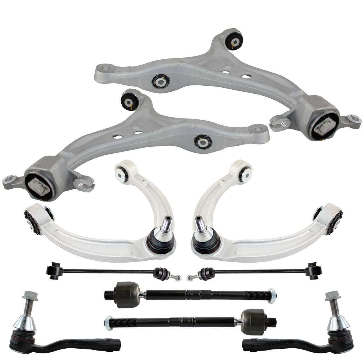 Mercedes-Benz Suspension Control Arm Kit – Front (Upper and Lower Control Arms) (Inner and Outer Steering Tie Rod Ends)